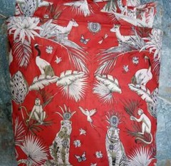 Indian Hand Block Print Cotton Multi-Color Bird Animal Print Handcrafted Fabric
