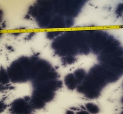 Tie Dye Print #78 Fabric Rayon Spandex Jersey Knit Ivory Navy by the Yard 7/20
