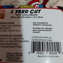 Marvel Comics 1 Yard Fabric Pre Cut 100% Cotton 36 in. x 44 in. NEW
