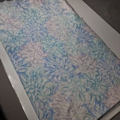 Scrap Fabric Knit Floral Vintage 136″ x 56″ Single Piece Only Quilt