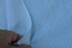 14″ Long, Vintage, Light-Blue Calico on Blue Cotton, P5690