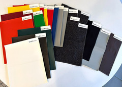 Knoll Fabric Samples, lot of 20 pcs., Vinyl, Wool, Micro fiber, 9″x12″, new