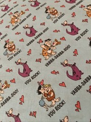 5 1/2 YARDS The Flintstones COTTON Sewing Fabric