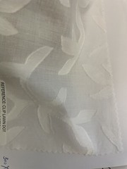 White 100% Cotton Lawn Vine BURNOUT Fabric PER YARD Unique 54/55”
