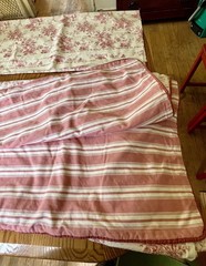 2002 Jane Churchill Colfax Rose Toile Custom Queen Duvet 2 Cases 1 Neck Roll +