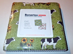 BENARTEX TRADITIONS COTTON FABRIC ~ HEARTLAND ~ COWS ~ 5″ X 5″ PACK ~ 42 PIECES