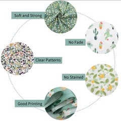 42 PCS Green Cotton Charm Pack Fabric Squares 5×5 Inch Quilting Sewing Craft