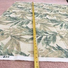 Richloom Solarium Outdoor Fabric Remnant Lot Botanical Palm Leaf Solid 6+ Yds
