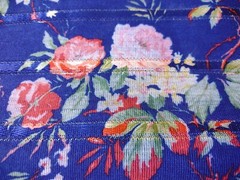 Fabric ~ Floral on Blue Background ~ 108 L x 60 W (3 Yards) ~ Soft, Lightweight