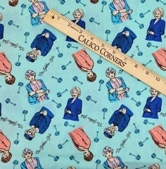 Golden Girls TV show 100% cotton novelty print fabric by the yard Preppy Toss