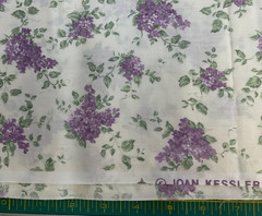 CONCORD FABRICS – PURPLE FLORAL BY JOAN KESSLER– 1 3/8 YARDS