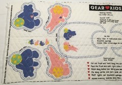 Gear Kids Bouncing Buddies Pre-Quilted Baby Bib & Crib Kicker Fabric Panel New