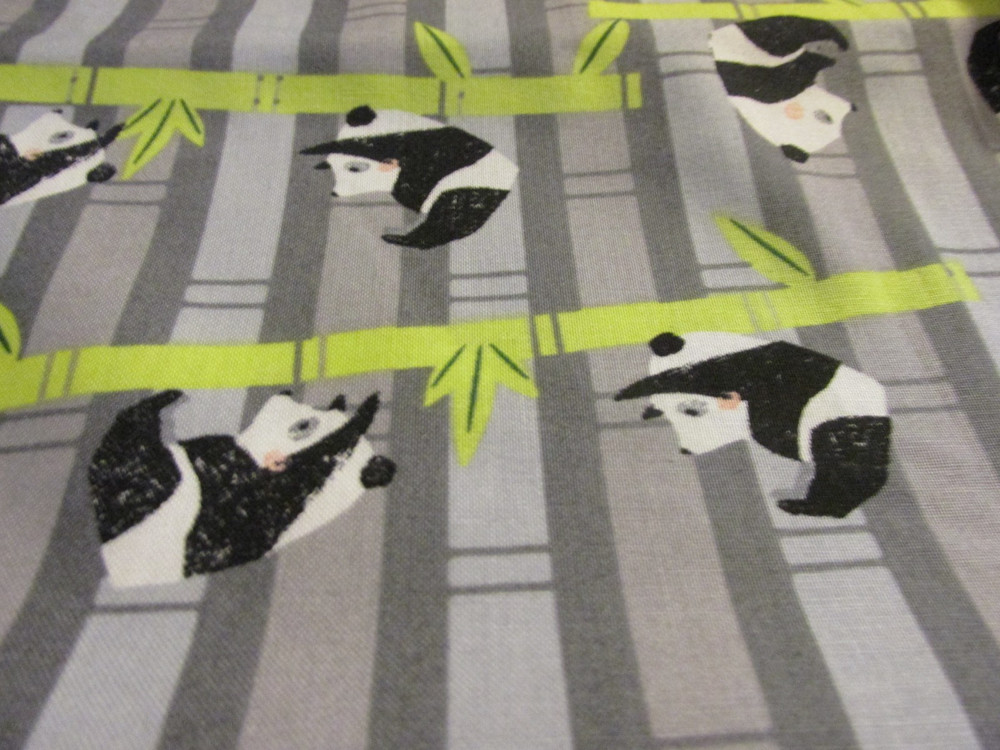 1 yard 30″ x 44″ Quilting Sewing Fabric Joann Exclusive Gray Panda Bears Bamboo