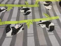 1 yard 30″ x 44″ Quilting Sewing Fabric Joann Exclusive Gray Panda Bears Bamboo