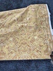 Brunschwig Fils Fabric 10 Yds Jacobean Ornate Baroque Floral Gold Accents 1996