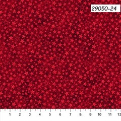 Stars & Stripes Patriotic cotton fabric Northcott 29050-24 Red Stars on Red