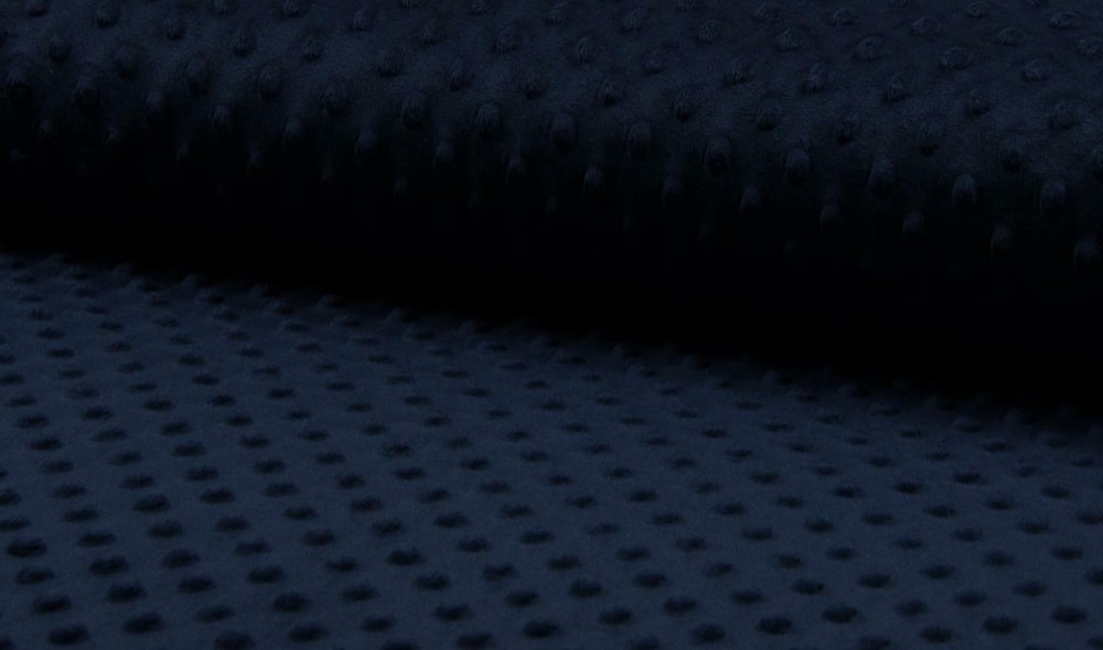 Luxury Supersoft DIMPLE Cuddle Soft Fleece Fabric Material – NAVY