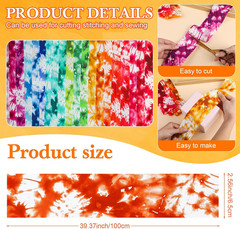 60 Pcs Jelly Tie Dye Fabric Roll 2.6 X 40″ Cotton Fabric Strips Bundles Precut P