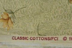 By 1/2 Yd, Vintage, Olive Gold & Lavender Floral Cotton, Classic Cottons, B1581