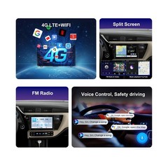 QLED Radio for Toyota Corolla 2017 2018 2019 Upgrade,Touch Screen Stereo Repl…