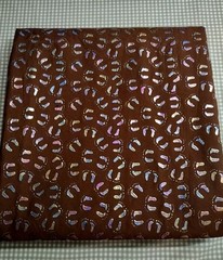 Metallic Brocade Fabric Brown Iridescent Lifted Cloque 3 1/3 Yards Feet Pattern