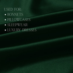 Hunter Green 100% Pure Mulberry Silk Fabric by the Yard