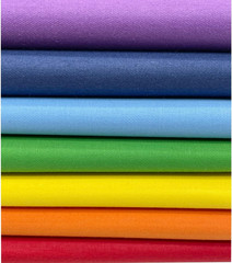7Pcs 18 X 21 Inch Cotton Fabric Bundles Fat Quarters, Rainbow Solid Colors Patch