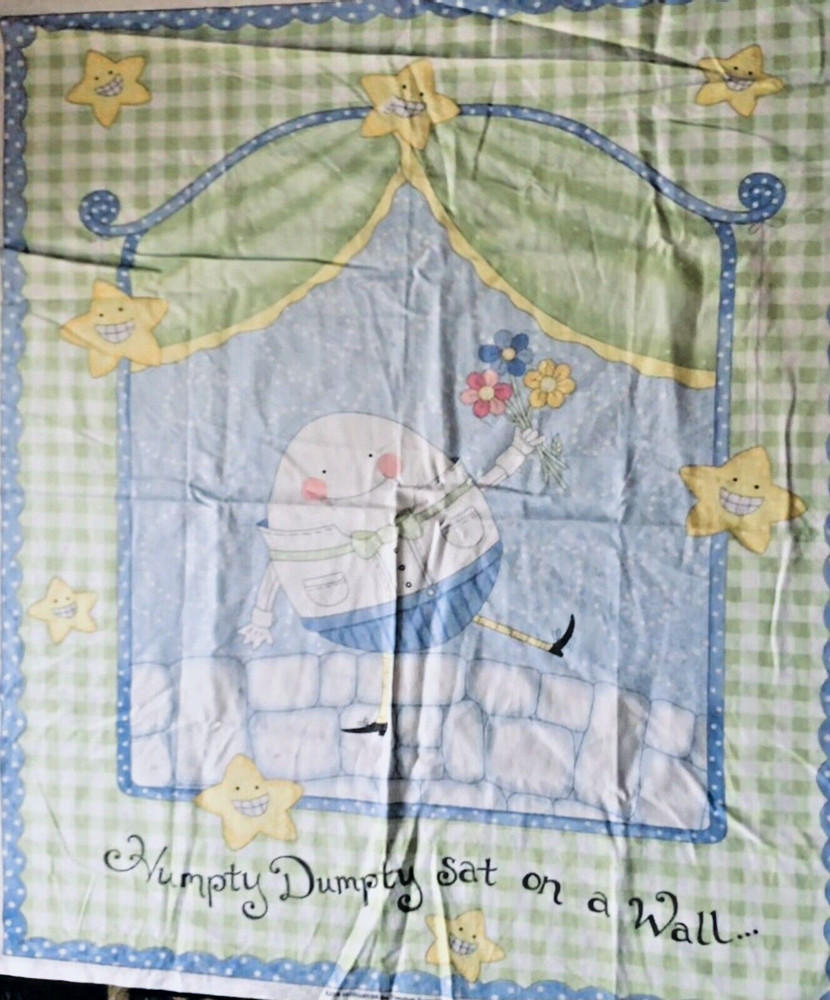 Humpty Dumpty Quilt Flannel Crib Panel by Kate Honarvar for Timeless Treasures