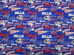 BUFFALO BILLS NFL 100% COTTON 1 YARD PIECE BLUE BRAND NEW DESIGN