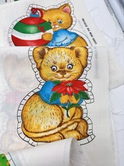 1970’s Spring Mills Christmas Ornaments 38 Sew/Stuff Fabric Panels Googly Eyes