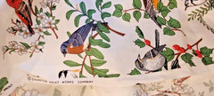 Cranston Print works Co large chunk wild Birds theme fabric textile 45″x 9 yards