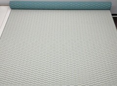 BALLARD DESIGNS FAYGO TROPICS BLUE GEO CRYPTON® PERFORMANCE FABRIC BY YARD 54″W
