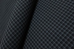 Mercedes W124 200E 500E Seat Karo Black Check Car Upholstery Fabric- No Foam
