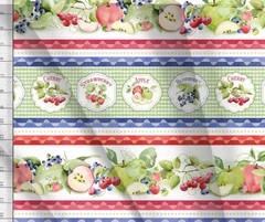 Farmer’s Market Repeating Border Stripe 6278MU By half yd cont cuts