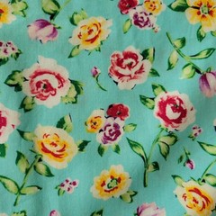 3.5 yds Red Roses Floral Fabric by FAYE BURGOS Marcus Brothers Textiles 44×128