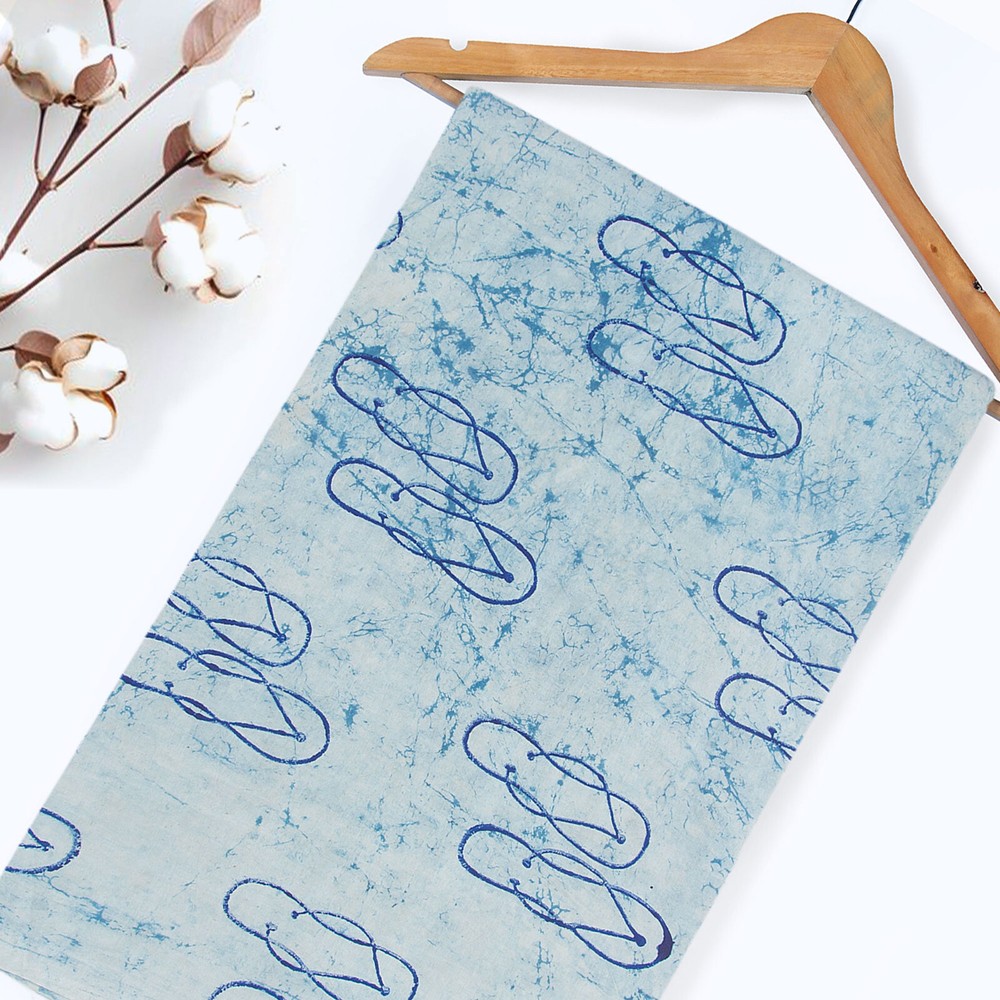 By The Yard Cotton Fabric Hand Block Printed Summer Dress Material Dabu Fabric