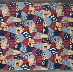 Home is Where the Heart Is Patchwork Fabric Unbranded 45″ X 60″ Bless Our Garden