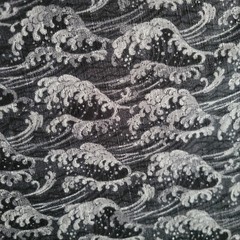 Black & Gray Waves on Japanese Cotton Dobby Shirting – Also in Black/Dark Blue