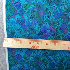 VIP Cranston Turquoise Blue Marble Peacock Cotton Fabric Quilter Print 2.75 yd