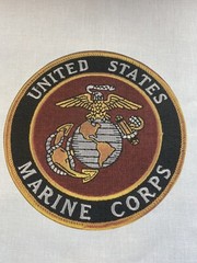 2 United States Marine Corp Quilt Block “Veteran Military Quilt Fabric Seal Wall