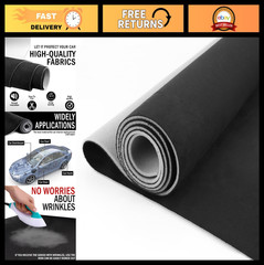 Black Suede Headliner Fabric 96″ x 60″ Foam Backing for Auto Roof, Car, SUV, RV