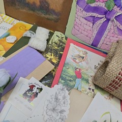 Junk Journal Lot 1Lb Ephemera Card Ribbons Book Page Fabric Button Craft Collage