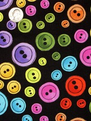 Loralie Designs Sewing Buttons Multi Color 692-466 Cotton Fabric By The Yard