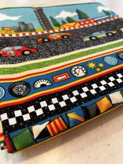 100% Cotton Fabric VROOM! By Avlyn, Vintage, 2 Yds & 15” -Good Unused Condition