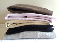 Lot of 5 100% Cashmere Sweaters Cutter Bundle Flaws Upcycle DIY Crafters