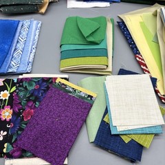 Large Lot Of Random Assorted Quilting Fabric