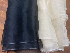 Black Mull Muslin 100% Cotton Fabric Voile Curtains Gauze Cheesecloth 140cm wide