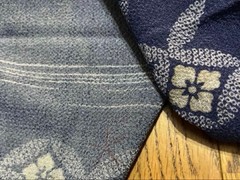 Antique Silk Fabric No478 Vintage Japanese Textile Timeworn 120cm Rare