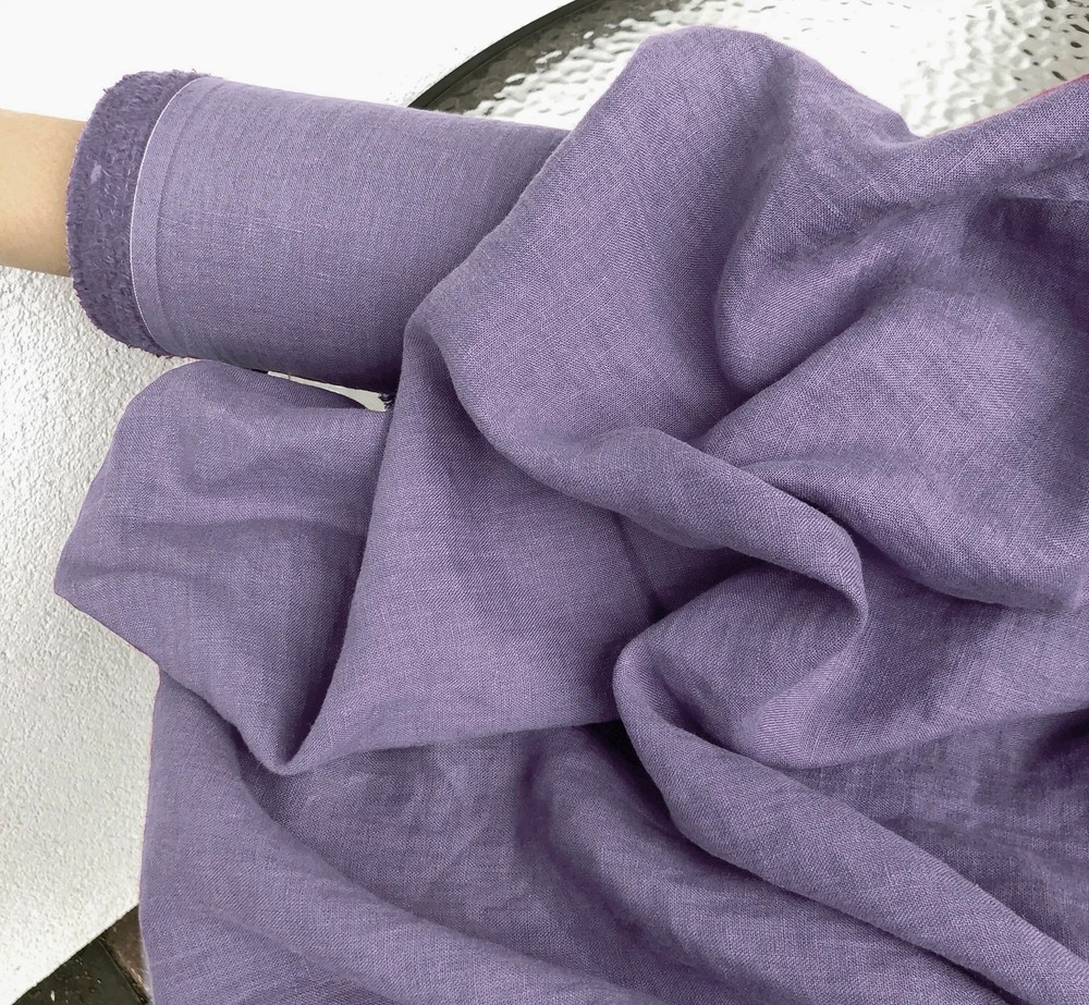 100% Organic Cotton Fabric Lavender Soft Hand Dyed Sewing Material By The Yard