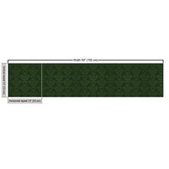 Hunter Green Victorian Damask Waterproof Fabric 58×72